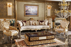 Luxury European Style High-End Carving Sofa Set