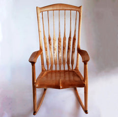 Handcrafted Solid Teakwood Rocking Chair