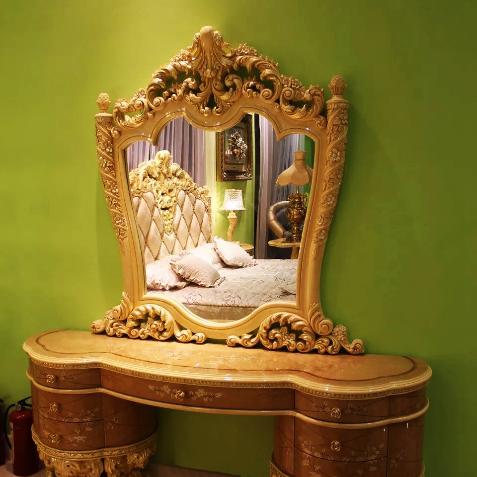 Luxury Classic Solid Teak Wood Dressing Table Healsway Luxury Classic Solid Teak Wood Dressing Table Healsway