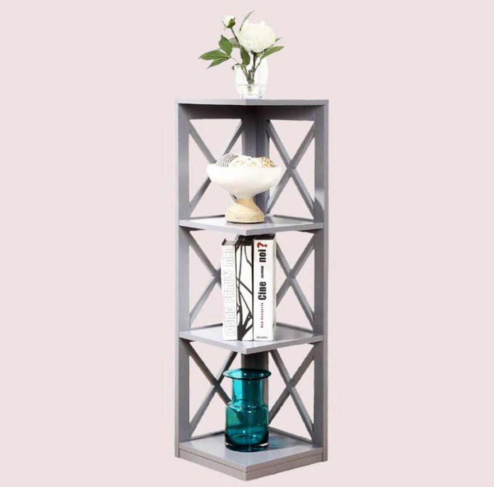 Modern European Style Teakwood Corner Book Stand