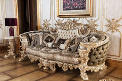 Deep carving royal style 3 seater sofa