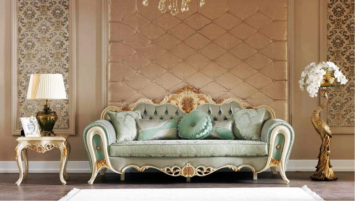 Luxury European Style Living Room Carving Sofa Set