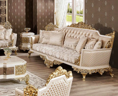 Luxury Modern European Style Hand Carving Sofa Set