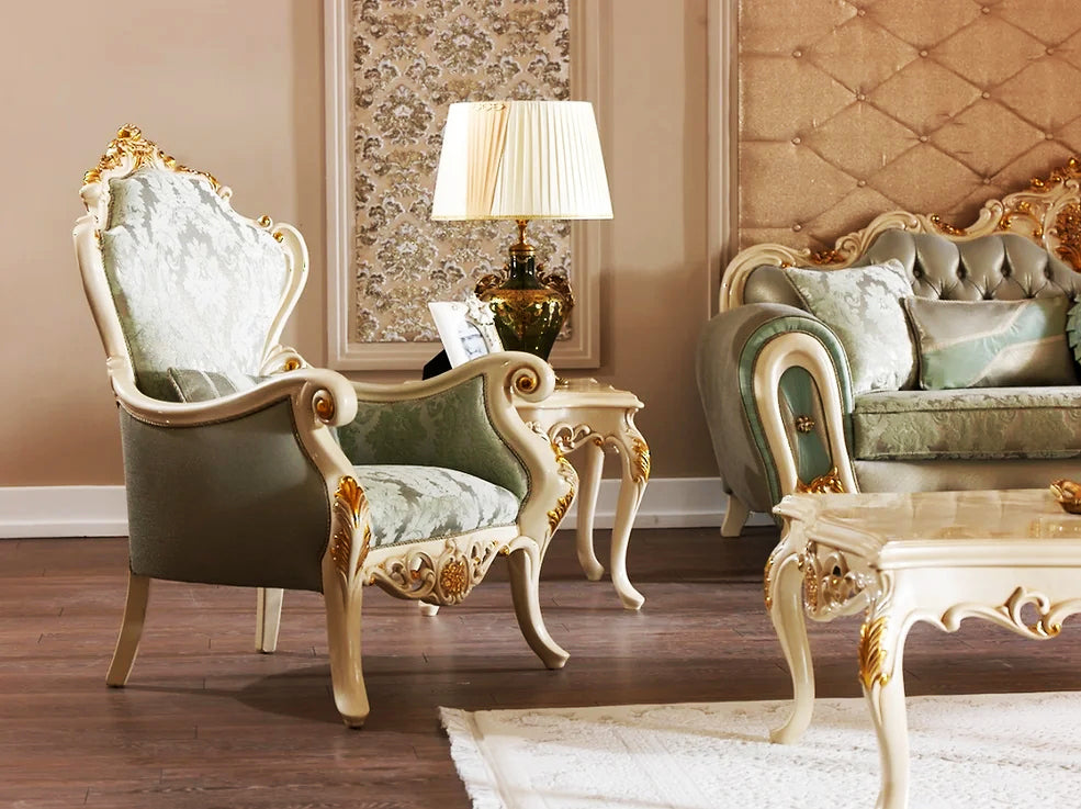 Luxury European Style Living Room Carving Sofa Set