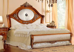 Classic Eye-Catching Hand Crafted Teak Wooden Bed