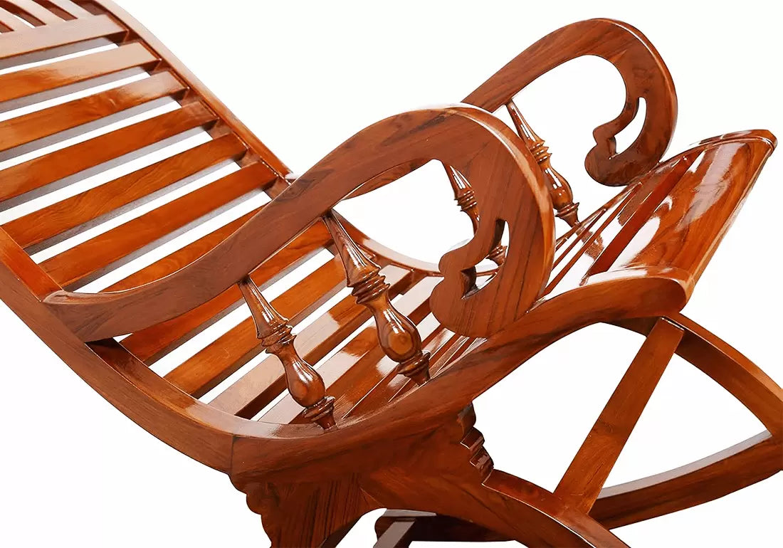 Classic and Handcrafted Wooden Made Rocking Chair