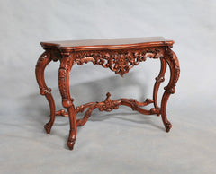 Royal Luxury Solid Teak Wood Hand Carved Console Table