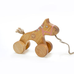 Wooden Pull Toy Horse for Kids