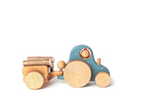 Handmade Wooden Tractor Kids Toy