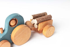 Handmade Wooden Tractor Kids Toy