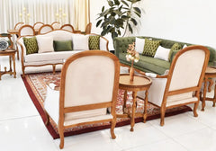 Classical Handcrafted Wooden Sofa Set and Chair