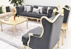 Luxurious and Classical Lite Carving Sofa Set and Chair