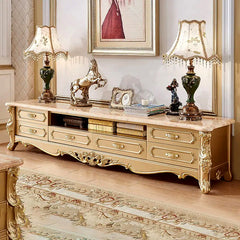 Luxury And Elegant Embroidery Carving TV Cabinet