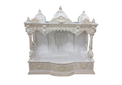 Marble look hand carved teakwooden temple
