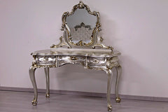 Luxury Exquisite Shiny Carving Dressing Table