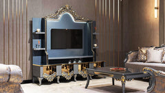 Royal Glossy Hand Carving TV Unit