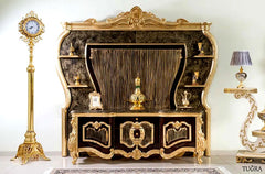 Classic Hand Carving Wooden TV Cabinet