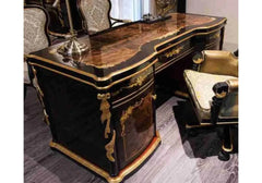 Classic Marble Teak Wooden Office Desk