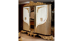 Luxury European Shimmer Style Hand Carving Wardrobe