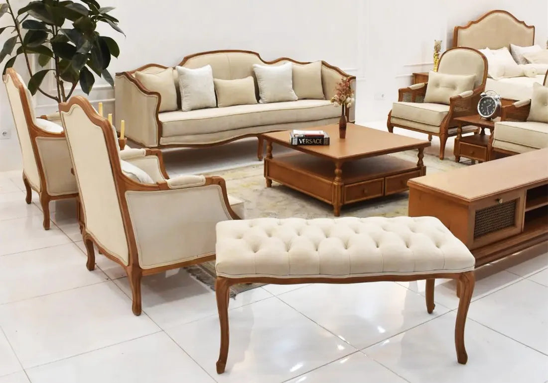 Classical Lite Carving Wooden Sofa Set