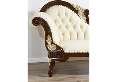 Royal Look Teakwood Handmade Deewan Chaise Lounge