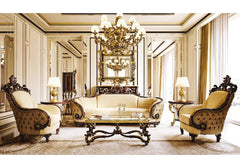 Royal And Luxury Wooden Carved Sofa Set