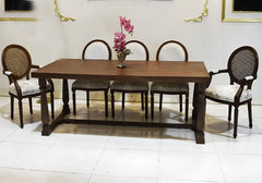 Wooden And Classical Handmade Dining Table Set