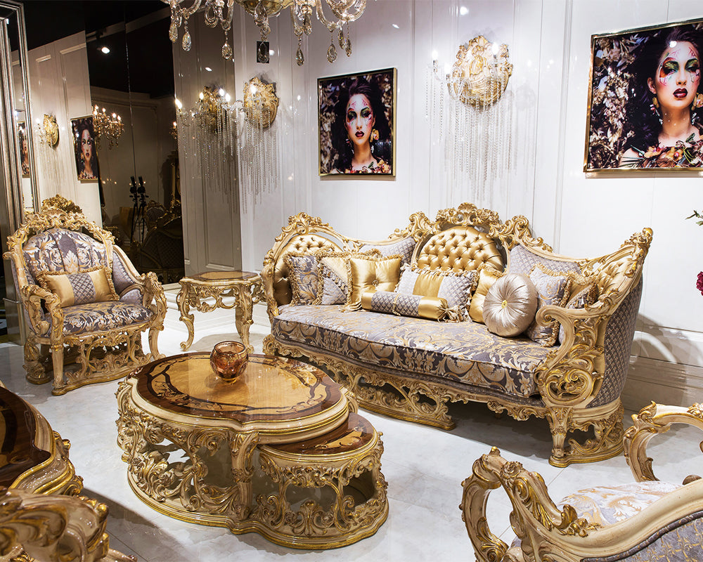 Ultra Luxurious And Royal Design Handcrafted Sofa Set – Healsway