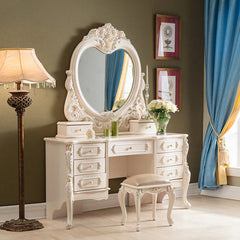 Luxury Modern European Style Carving Dressing Table