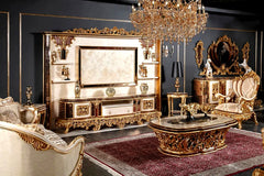 Classic European Style Elegant TV Cabinet