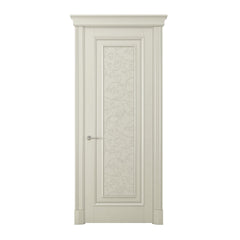 White color hand carved wooden door