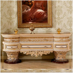 Classic Deep Carving European Style TV Cabinet