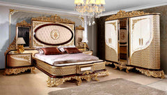 Luxury European Shimmer Style Hand Carving Wardrobe