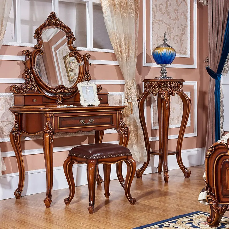 Luxury Antique European Style Carving Dressing Table Luxury Antique European Style Carving Dressing Table