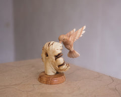 Beautiful Wooden Hand Carved Realistic Bird Art