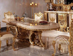 Royal Luxury European Style High-End Carving Dining Table