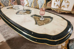 Luxury European Style Carving Dining Table Set