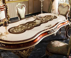 Luxury Design Exquisite Carving Dining Table Set