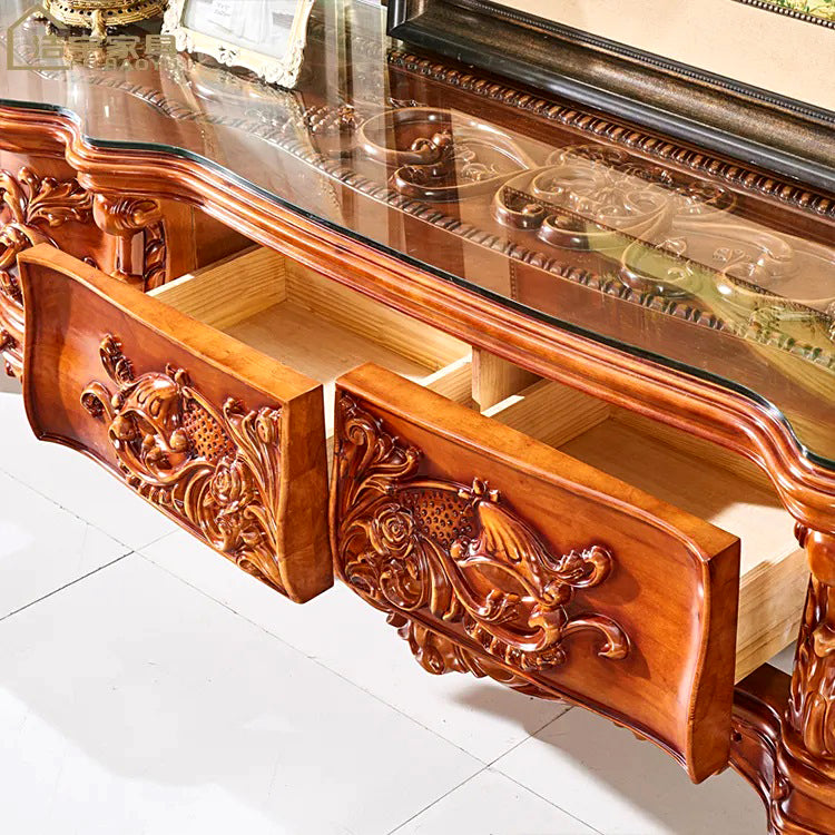 Royal Heavy Hand Carving TV Cabinet