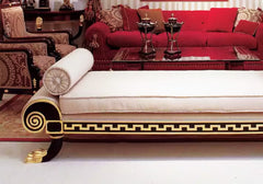 Classical Look Handmade Upholstered Chaise Lounge