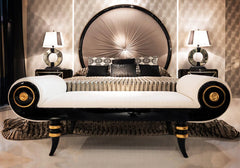 Royal Touch Wooden Neoclassical Chaise Lounge