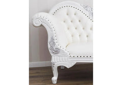 Classical Look Handcrafted Baroque Style Wooden Chaise Lounge