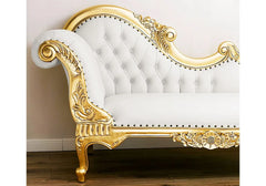 Baroque Style Wooden and Royal Look Chaise Lounge