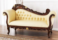 Premium Wood Made Luxury Look Chaise Lounge