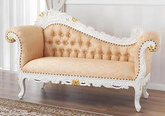 Luxury and Premium Solid Wood Barock Style Chaise Lounge