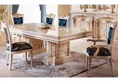 Luxury Handmade Classical Saltanat Dining Table Set