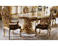 Classical Solid Wood Sehrazat Dining Table And Chairs