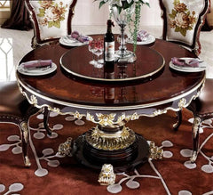 Carving Luxury Royal Round Dining Table Set