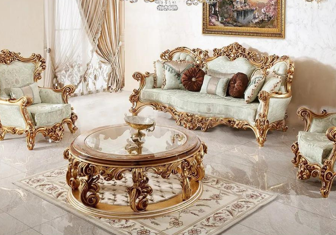 Royal Design Hand Carved Sultan Sofa Set