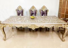 Royal and Luxurious Handmade Dining Table Set